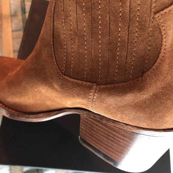 Maje Suede Western Cowboy Women’s Flats Boots - Picture 11 of 16